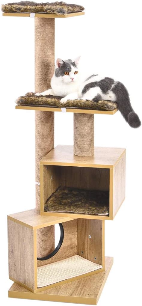 Pawz Road 48 Inch Multi Level Cat Tree Modern Cat Tower Featuring With