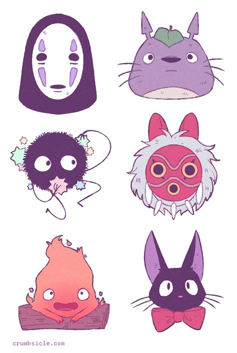 Crumbsicle Some Little Ghibli Faces These Will Be Stickers Available