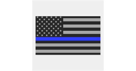 Thin Blue Line Flag Glossy Stickers