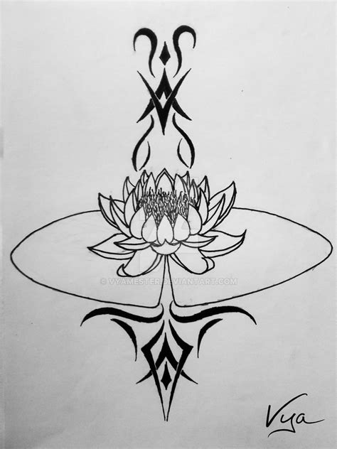 Water Lily Tribal Tattoo Design By Vyamester On Deviantart