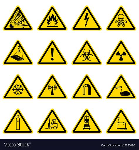 Hazard Symbols Stock Vector Illustration Of Depicting Vrogue Co