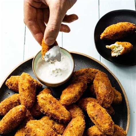 Trisha yearwood prepares southern style dishes. Chicken Croquettes with Lemon-Scallion Sauce | Cook's Country