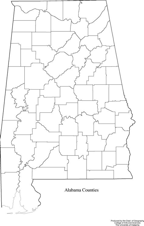 Alabama Blank Map