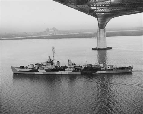 Porter Class Destroyer Uss Phelps Dd 360 Off The Charleston Navy Yard