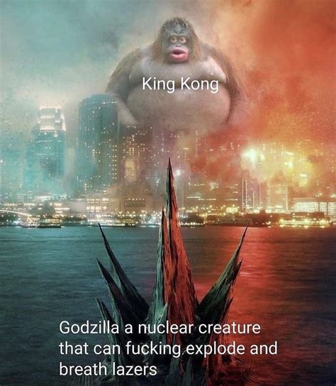 Godzilla Vs Kong Meme  Godzilla Vs Kong S Tenor Over King My