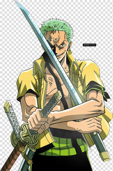 One Piece Zoro Holding Two Swords Illustration Roronoa