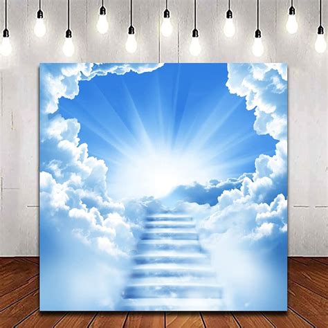 Buy Csfoto Polyester 5x5ft Heaven Backdrop Golden Heaven Sent Theme