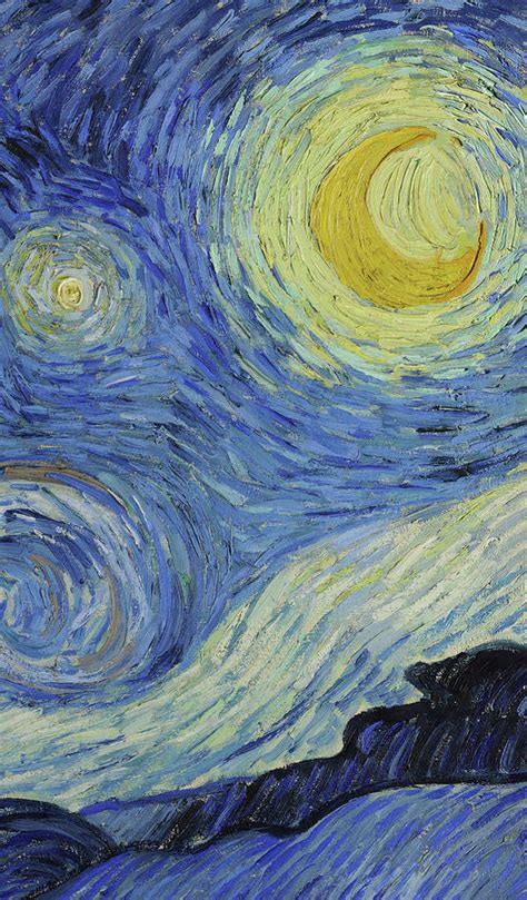 The Starry Night Detail No12 Painting By Vincent Van Gogh