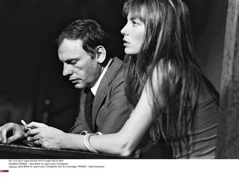 Jane Birkin Avec Jean Louis Trintignant Sur Le Tournage De Le Mouton Enrag Jane