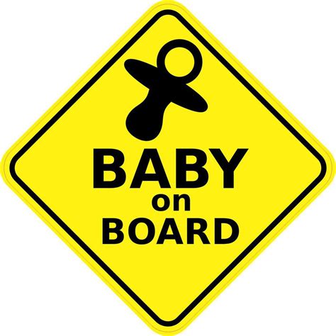 5inx5in Baby On Board Sticker Vinyl Window Sign Car Decal Safety