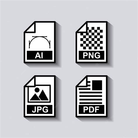 Premium Vector Set Documents Format Icon
