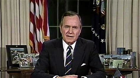 President George Hw Bush Halts Combat Offensive In Iraq 30 Years Ago