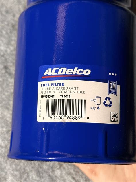 Acdelco Gas Fuel Filter Kit Gm 19431541 Tp3018 Oem Ebay