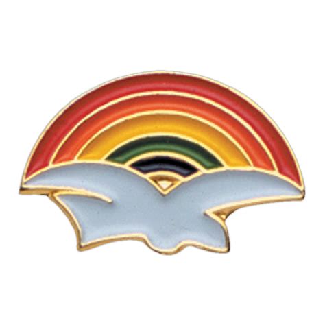 Dove Holy Spirit Rainbow Lapel Pin 25 1056 Tonini Church Supply