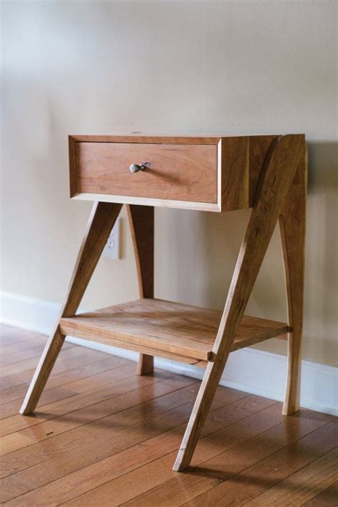 Handmade Mid Century Nightstand Classic Furniture Design Mid Century