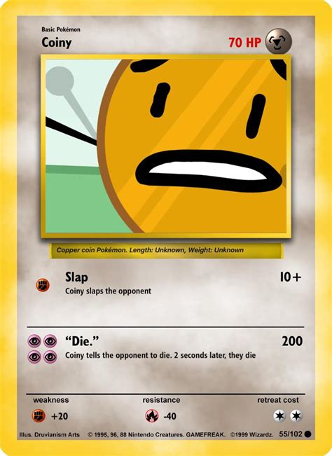 Making Bfbtpot Characters Into Pokémon Cards Until Theres None Left