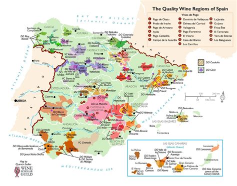 Map Of Spain Wine Wine Regions And Vineyards Of Spain