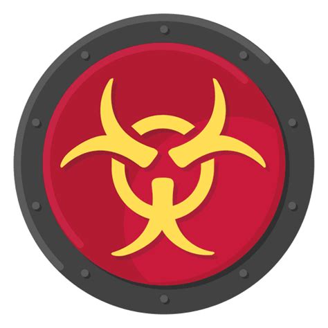 Color del símbolo de metal de riesgo biológico Descargar PNG SVG