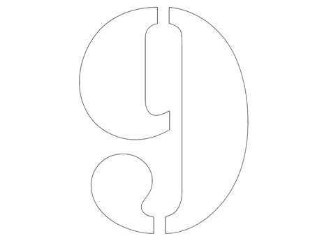 Printable Number Stencil Alphabet