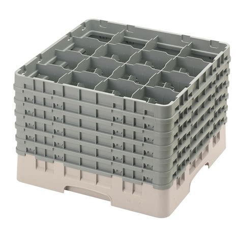 Cambro 16s1214184 Beige 16 Compartment 12 58 Full Size Camrack Glass
