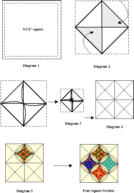 Free Printable Cathedral Window Quilt Pattern Portal Tutorials