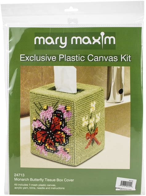 Mary Maxim Plastic Canvas Tissue Box Kit 5 Tree 7 Count 17886