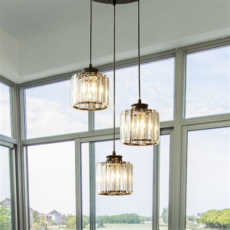In addition, the drum pendant lights are trimmed with crystal as well as capiz shell or beads. Drum Crystal Multi Light Pendant Modernist 3 Lights Black ...