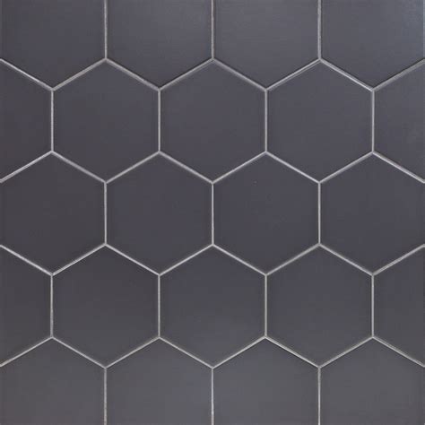 Magen Hex Dark Gray Matte Ceramic Hexagon Tile - Walmart.com