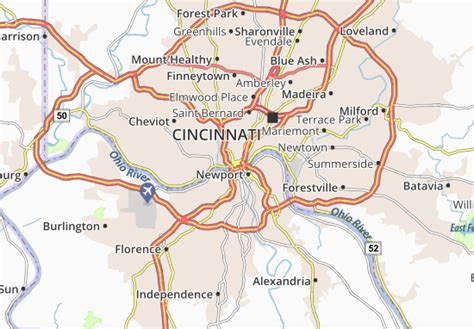 Michelin Cincinnati Map Viamichelin