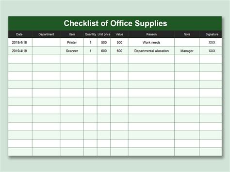 Office Spreadsheet Templates Pdf Template