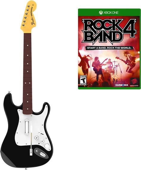 Rock Band 4 Wireless Fender Stratocaster Guitar Controller And Software Bundle For Xbox One
