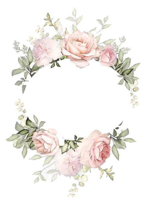 Download free flower png images. Watercolor Floral Flower Frame PNG HD | PNG Mart