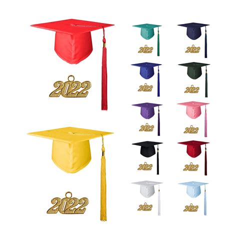 Shenmeida Unisex Adult Matte Graduation Cap Graduation Hat With Tassel