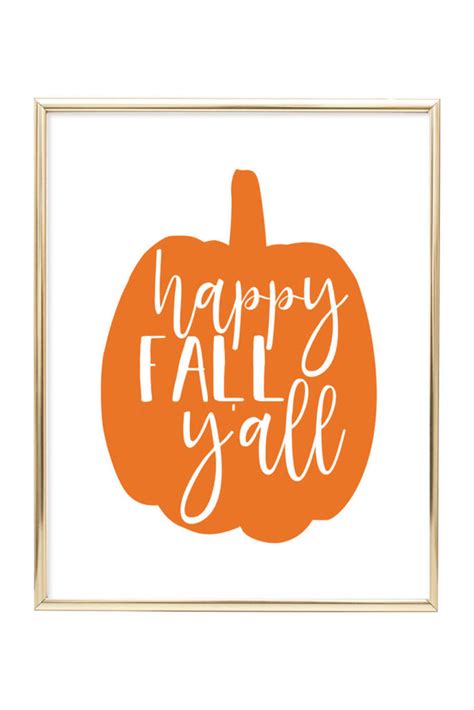 Happy Fall Yall Printable Art Print Chicfetti