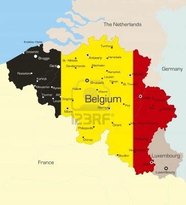 Mapa de bélgica político (con provincias y regiones); Estudiantes de doxa: Entonces, ¿de dónde viene?