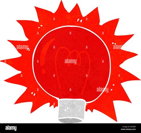 Cartoon Flashing Red Light Bulb Stock Vector Image And Art Alamy