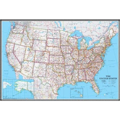 United States Classic Wall Map Poster Swiftmaps My Xxx Hot Girl