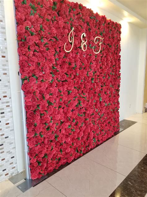 Red Rose Flower Wall Events 365