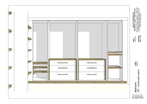 Bedroom Wardrobe Cabinet Interior One Of Several Drawings Used To