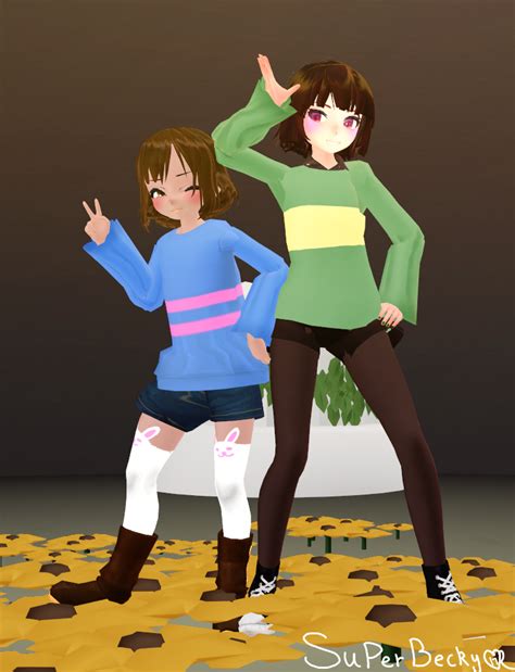 Mmd Frisk And Chara By Superbecky On Deviantart
