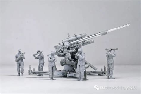 Border Model Bt 013 German 88mm Gun Flak36 W 6 Anti Aircraft Artillery