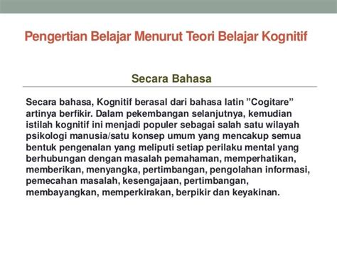 Contoh Penerapan Teori Belajar Kognitif Dalam Pembelajaran Matematika —