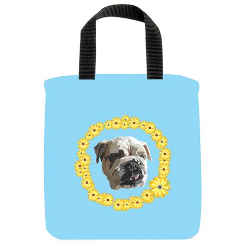 The English Bulldog Mini Tote Bag With Flowers Is Cute And Functional