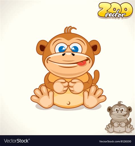 Cartoon Monkey Character Royalty Free Vector Image