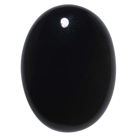 Black Onyx Gemstone Oval Flat Back Cabochon 40x30mm 1 Piece