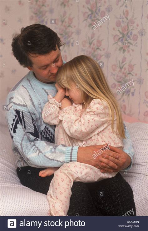 Father Comforting His Daughter Stock Photo Alamy