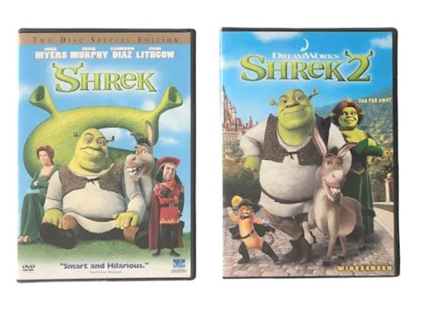 2 Shrek Dvds ~ Shrek 2 Disc Special Edition Set And Shrek 2 Widescreen
