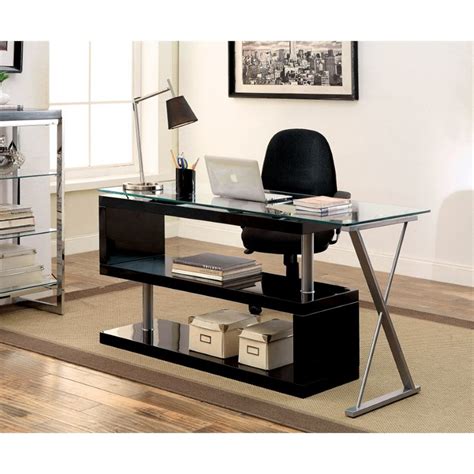 Flash furniture cherry computer desk with black frame. Furniture of America Fiora Modern Swivel Computer Desk in ...