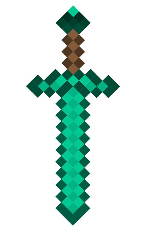 24 Minecraft Diamond Sword Png 128x128