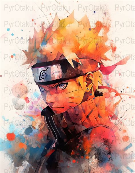 Naruto Uzumaki Digital Art By Pyrotaku Etsy